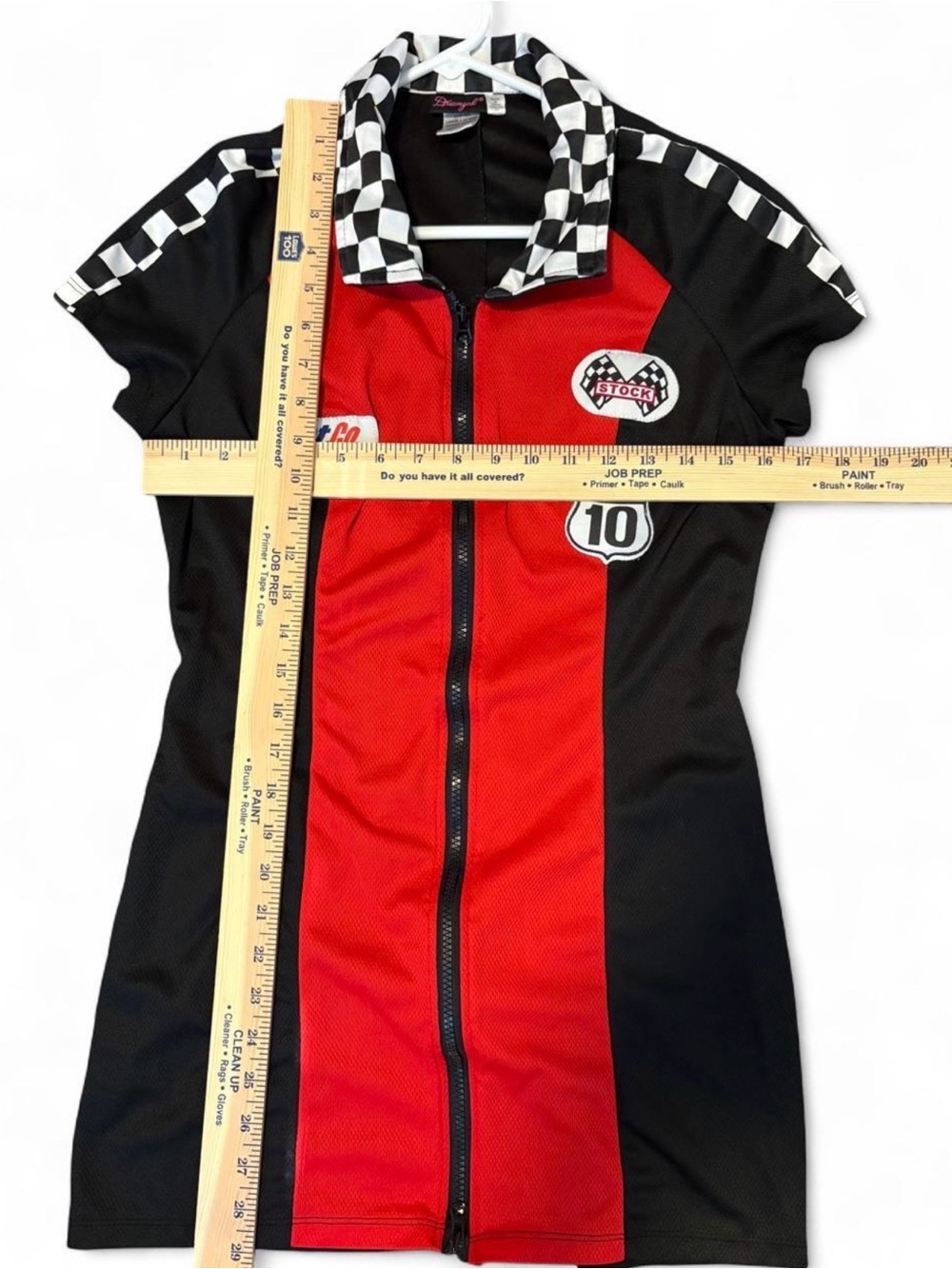 Dreamgirl Red & Black Racing Zip-Front Mini Dress - Picture 5 of 5